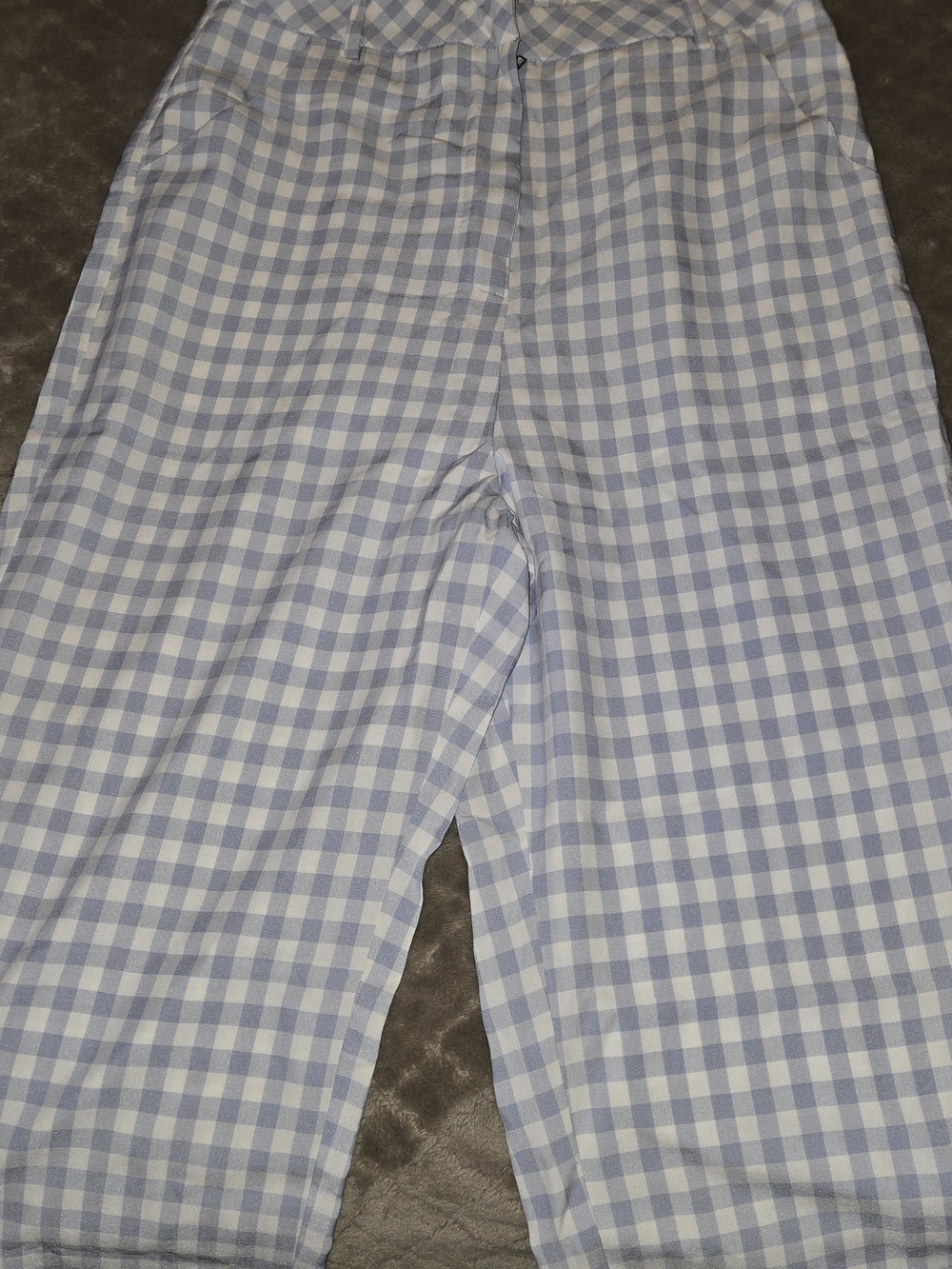 Urban Originals Light Blue and White Gingham Skinny Pants